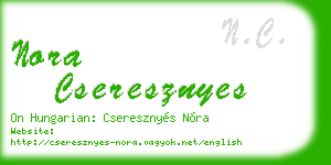 nora cseresznyes business card