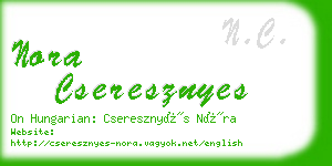 nora cseresznyes business card